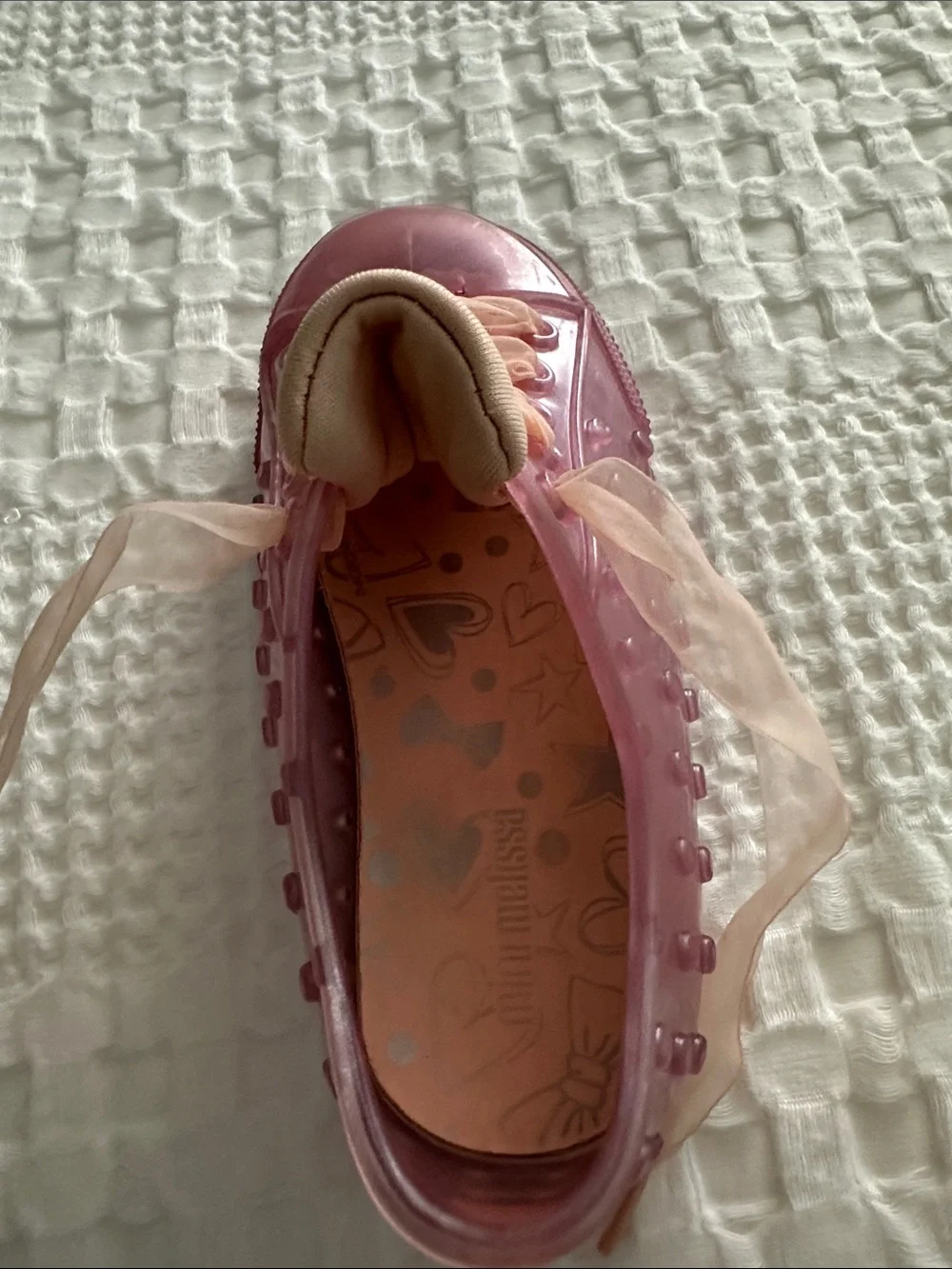 Mini Melissa Pink Jelly Lace-Up toddler girls’ Sneakers